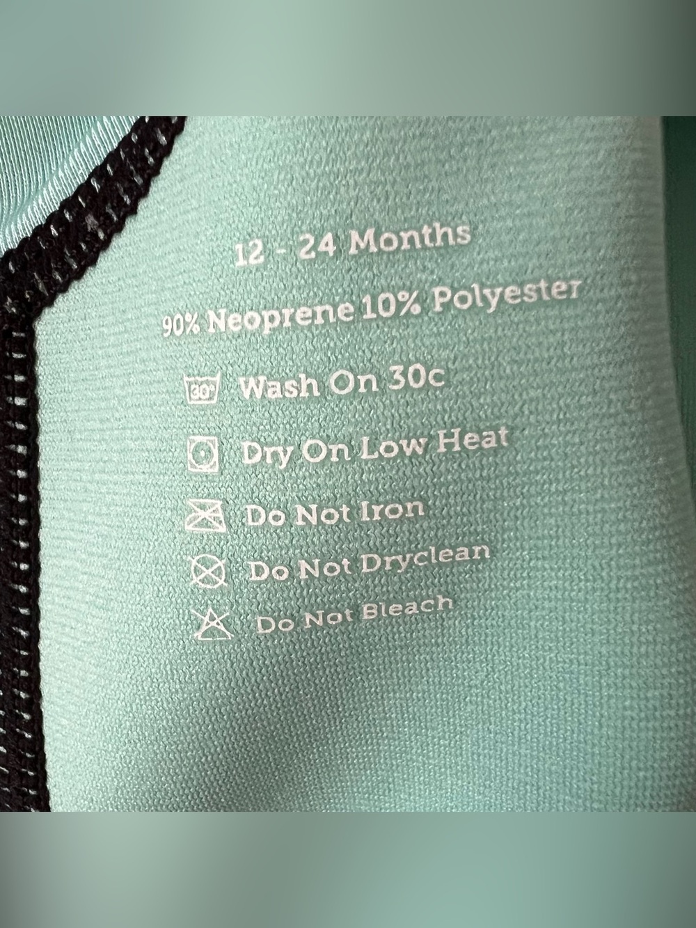 Aquajoy Warmsy Reversible Wetsuit Sea Green Tropical Print Neoprene SPF 12-24 mo - Picture 12 of 12